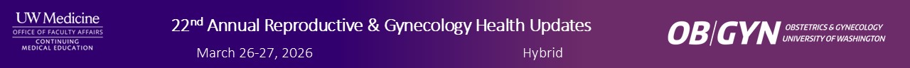 22nd Annual Reproductive & Gynecology Health Updates Banner